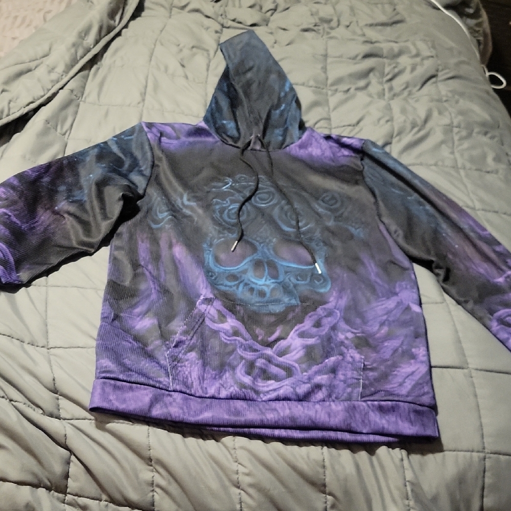 Purple and Black Skull Hoodie